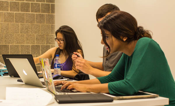 students on computer